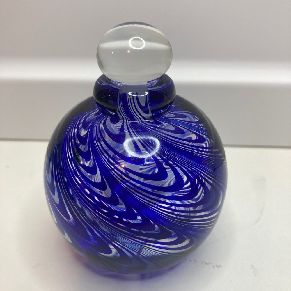 1987 Vintage Art Glass Perfume Bottle Signed Susan Mueller Maytum Studios
